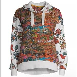 Robert Graham sz XS Women’s Hoodie Sweatshirt Dragons Print Pullover Dloral